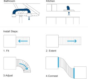 Hon&Guan ø150mm Abluftrohr - Flex-Schlauch für optimale Belüftung