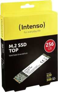 Intenso Interne M.2 SSD SATA III Top - 256GB, 550MB/Sekunde, Festkörper-Laufwerk