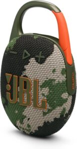 JBL Clip 5 in Camouflage – Tragbare Bluetooth-Lautsprecher-Box mit Pro Sound und tiefem Bass