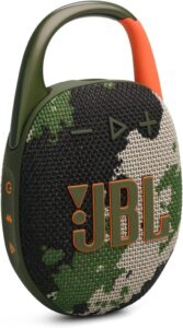 JBL Clip 5 in Camouflage – Tragbare Bluetooth-Lautsprecher-Box mit Pro Sound und tiefem Bass