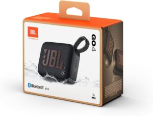 JBL Go 4 Tragbarer Bluetooth-Lautsprecher in Schwarz – Mit tiefem Bass und Playtime-Boost-Funktion – Wasser- und staubfest