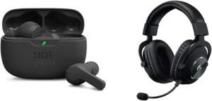 JBL Wave Beam & Logitech G PRO X Bundle - Kabellose In-Ear Ohrhörer und Gamer Over-Ear Headset