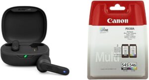 JBL Wave Flex Kabellose In-Ear Ohrhörer & Canon Tintenpatronen PG-545 + CL-546 Bundle: Perfekter Sound trifft auf scharfe Druckqualität