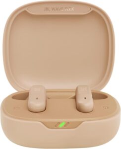 JBL Wave Flex - Kabellose In-Ear Ohrhörer mit IP54- und IPX2-Wasserdichtigkeit in Beige