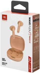 JBL Wave Flex - Kabellose In-Ear Ohrhörer mit IP54- und IPX2-Wasserdichtigkeit in Beige