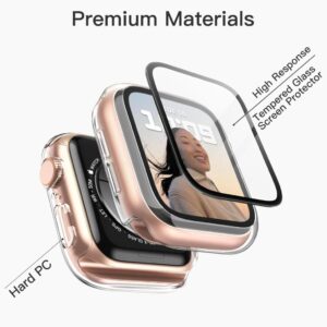 JETech Hülle mit Displayschutz für Apple Watch SE/Series 6/5/4 - 44mm, 2 Stück