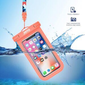 JOTO Wasserdichte Handyhülle 2er-Pack für iPhone und Galaxy bis 7 Zoll - Blau/Orange