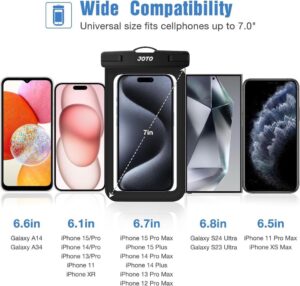 JOTO 2 Stück Wasserdicht Handyhülle Waterproof Phone Case IPX8 für iPhone und Galaxy bis 7 Zoll - Grün