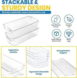 KICHLY Hochwertiger Küchenorganisator für die Speisekammer - 10er Set mit mittlerem Stauraum - BPA frei Transparent