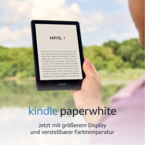 Kindle Paperwhite (16 GB) – Jetzt mit 6,8-Zoll-Display und verstellbarer Farbtemperatur – ohne Werbung - Schwarz + Kindle Unlimited