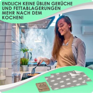 Kitchen Helpis® Dunstabzugshaube Flachfilter - Universal und 100% kompostierbar