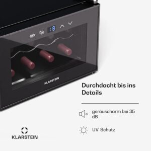 Klarstein Weinkühlschrank - Perfekte Lagerung für bis zu 8 Flaschen