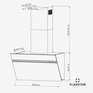 Klarstein Alina 3.0 90 Dunstabzugshaube: Optimale Leistung trifft auf modernes Design