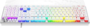 KRUX Frost Silver-White RGB Gaming Tastatur - Dein ultimativer Gaming-Partner