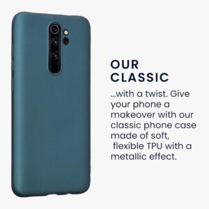 kwmobile Case für Xiaomi Redmi Note 8 Pro - Stylische Handyhülle in Metallic Karibikblau