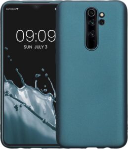 kwmobile Case für Xiaomi Redmi Note 8 Pro - Stylische Handyhülle in Metallic Karibikblau