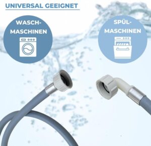 Lichtblau Zulaufschlauch Wasserschlauch für Waschmaschine und Spülmaschine 2964 Anschluss Größe 4,0m 3/4 Zoll Winkel/Gerade Wasserzulaufschlauch