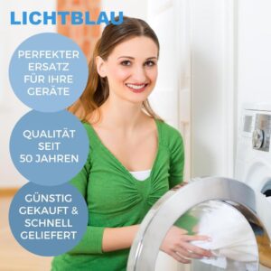 Lichtblau Zulaufschlauch Wasserschlauch für Waschmaschine und Spülmaschine 2964 Anschluss Größe 4,0m 3/4 Zoll Winkel/Gerade Wasserzulaufschlauch