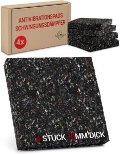 LouMaxx Antirutschmatte Waschmaschine 4er Set - Rutschfeste Antivibrationsmatte Made in Germany