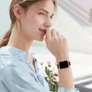 Luxury Slim Leder Armband für Apple Watch - Elegant, Leicht und Komfortabel