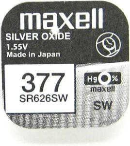 MAXELL 377 Silberoxid-Batterie 1,55V im 5er Einzelblister - Perfekt für deine Armbanduhr