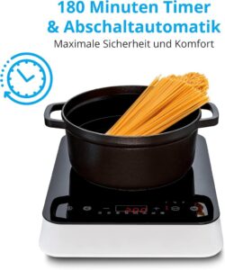 MEDION Einzel-Induktionskochplatte mit 2000 Watt und Sensor Touch - Perfekt für schnelles und sicheres Kochen