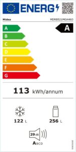 Midea MDRB521MGA46O Kühl-/Gefrierkombination - Energieeffizient und Leise