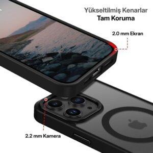 Minesk Mattmag Series Silikonhülle für iPhone 14 Pro - Kompatibel mit Magsafe und Wireless Charging