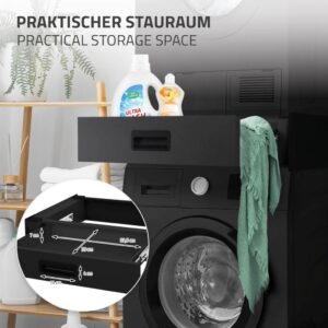 ML-Design Verbindungsrahmen mit ausziehbarer Schublade für Waschmaschine und Trockner - Platzsparend und praktisch