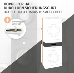 ML-Design Verbindungsrahmen mit ausziehbarer Schublade für Waschmaschine und Trockner - Platzsparend und praktisch