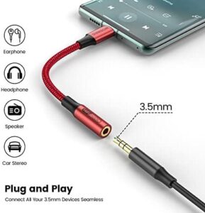 MOSWAG USB Typ C auf 3.5mm Kopfhörer Jack Adapter - Perfekter Audio-Genuss für dein Handy