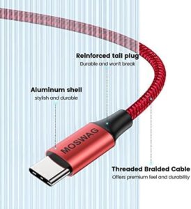 MOSWAG USB Typ C auf 3.5mm Kopfhörer Jack Adapter - Perfekter Audio-Genuss für dein Handy