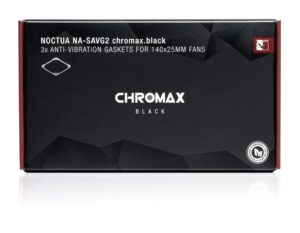 Noctua NA-SAVG2 chromax.black - Hochwertige Anti-Vibrations-Dichtlippe für 140x25mm Lüfter