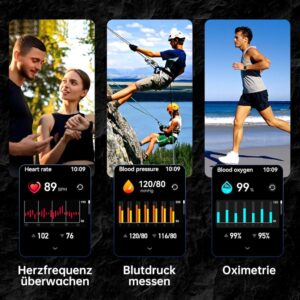 OUKITEL BT80 Herren Smartwatch mit 1000mAh Akku und 100+ Sportmodi