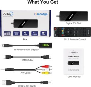 OWERSLYN Digitale Konverter-Box für TV: Ein moderner ATSC-Tuner für deinen Fernseher