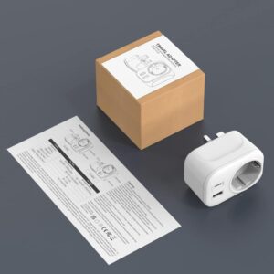 Reisestecker Adapter England Deutschland Stecker - Reiseadapter Typ G Steckdose UK Auf DE EU mit USB A & C 2.4A Steckdosenadapter