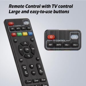 Romicta DVB T2 Receiver - HDMI TV Stick HD 1080P H265 HEVC Main 10 Bit mit 2in1 Universal-Fernbedienung