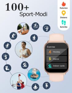 RUIMEN Smartwatch mit Telefonfunktion und umfangreichen Fitnessfunktionen