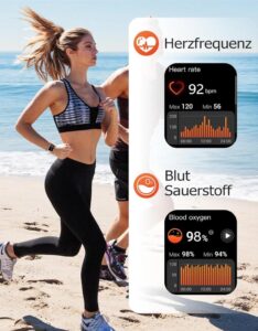 RUIMEN Smartwatch mit Telefonfunktion und umfangreichen Fitnessfunktionen