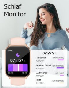 RUIMEN Smartwatch mit Telefonfunktion und umfangreichen Fitnessfunktionen