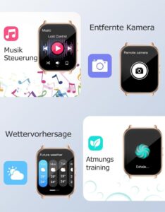 RUIMEN Smartwatch mit Telefonfunktion und umfangreichen Fitnessfunktionen