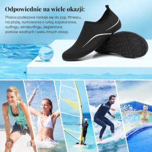 Badeschuhe Damen Herren Wasserschuhe Neoprenschuhe Strandschuhe Aquaschuhe Surfschuhe Schwimmschuhe Wassersportschuhe Barfuß Schuhe Bequem Hausschuhe Gr.34-47