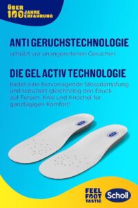 Scholl GelActiv Einlegesohlen Work für Arbeitsschuhe in 40-46,5 – Für stark beanspruchte Füße