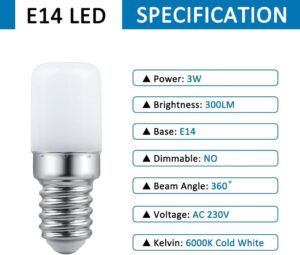 SCNNC LED Lampen T18 E14 Kühlschranklampe: Deine energieeffiziente Beleuchtung