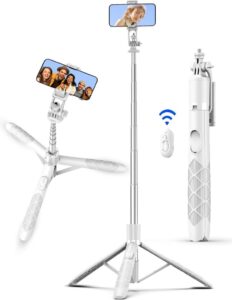 179CM Handy Stativ von SelfieShow - Aluminium Handystativ mit Fernbedienung und erweiterbarer All-in-1 Selfie Stick