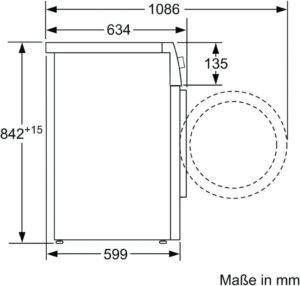 Siemens WQ33G2D40 Wärmepumpentrockner iQ500 mit 8 kg Kapazität und Energieeffizienzklasse A+++