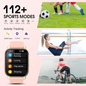 Smartwatch Damen Herren mit 1.85'' Zoll HD Display und 110+ Sportmodi - Wasserdicht und Fitnessorientiert