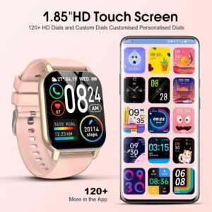 Smartwatch Damen Herren mit 1.85'' Zoll HD Display und 110+ Sportmodi - Wasserdicht und Fitnessorientiert