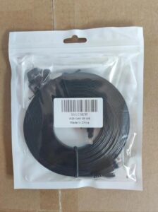 Soibke LAN Kabel 5m Dünn Cat 6 RJ45 Ethernet Kabel Flach - Hochgeschwindigkeits Gigabit Wlan Kabel, Schwarz Patchkabel für Xbox, Router, Switch, Modem, PS5, PS4