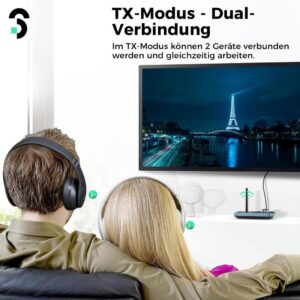 3-in-1 Bluetooth 5.0 Sender Empfänger von SOOMFON - Perfekt für TV, PC und Stereoanlage